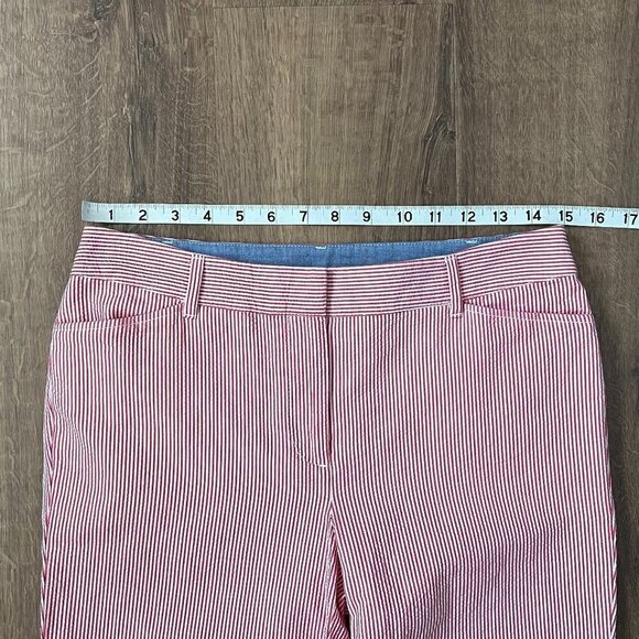 EUC Talbots Perfect Crop Pink Seersucker Sz 2 - Picture 5 of 13
